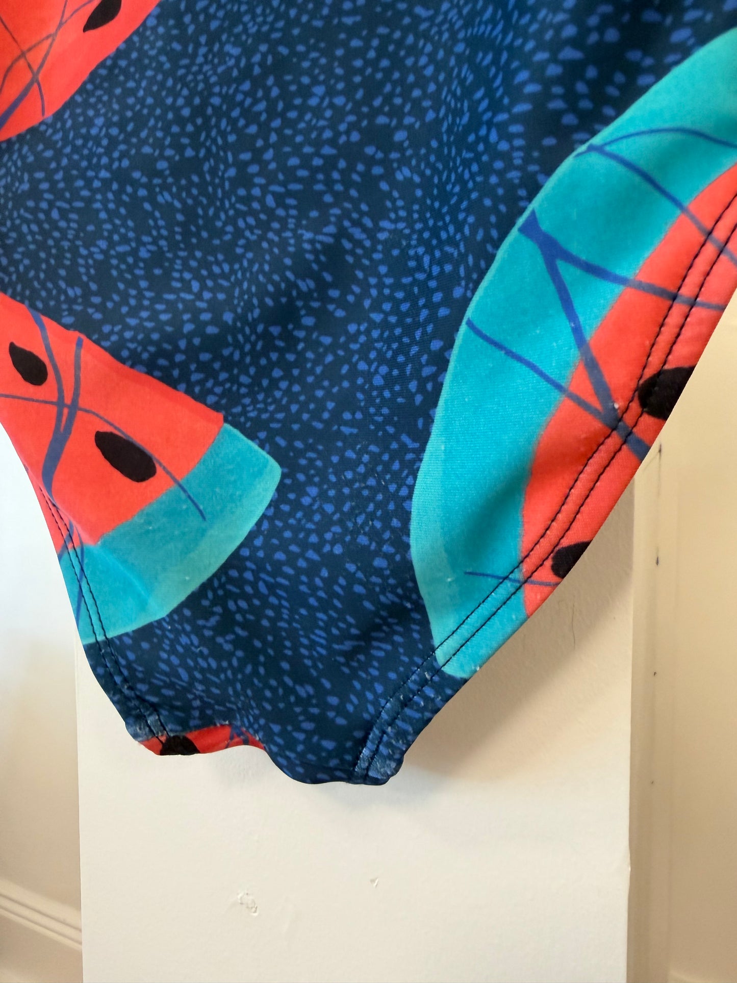 5/5T, Tea Collection, Blue, Watermelon slice cap sleeve one-piece swimsuit