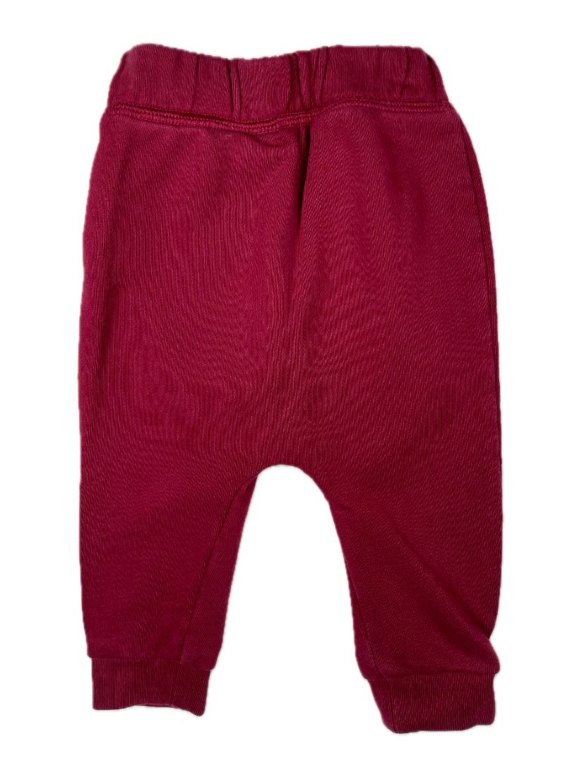 6-12 mo, babyGap, Purple, Bear pouch pull-on pants, decorative tie