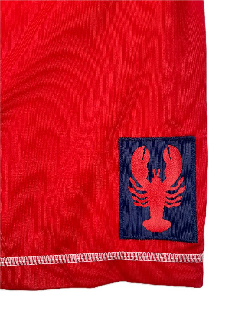 3/3T, Gymboree, Red, Short-sleeve rash guard w/ lobster, red/blue