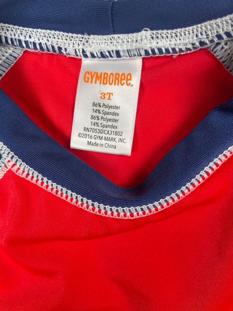3/3T, Gymboree, Red, Short-sleeve rash guard w/ lobster, red/blue