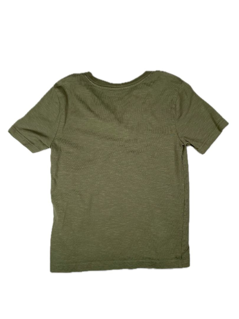 5-6, Tommy Bahama, Green, Short-sleeve henley t-shirt, navy trim