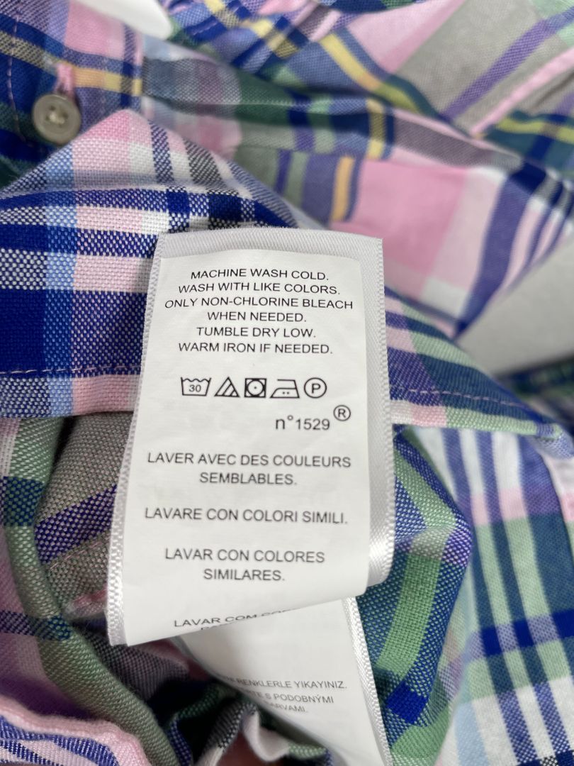 9 mo, Ralph Lauren, Pink, New w/ tags - Plaid cotton madras shirtdress + bloomer SET