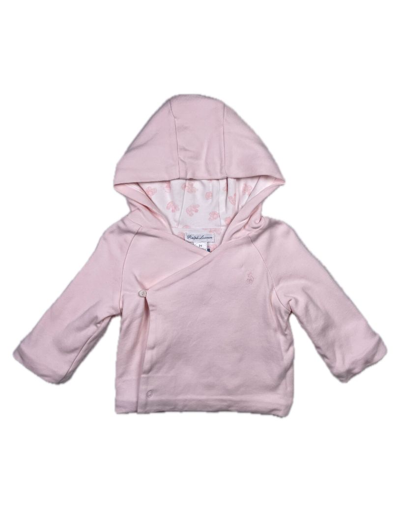 3 mo, Ralph Lauren, Pink, Hooded cotton jacket, baby toy print lining