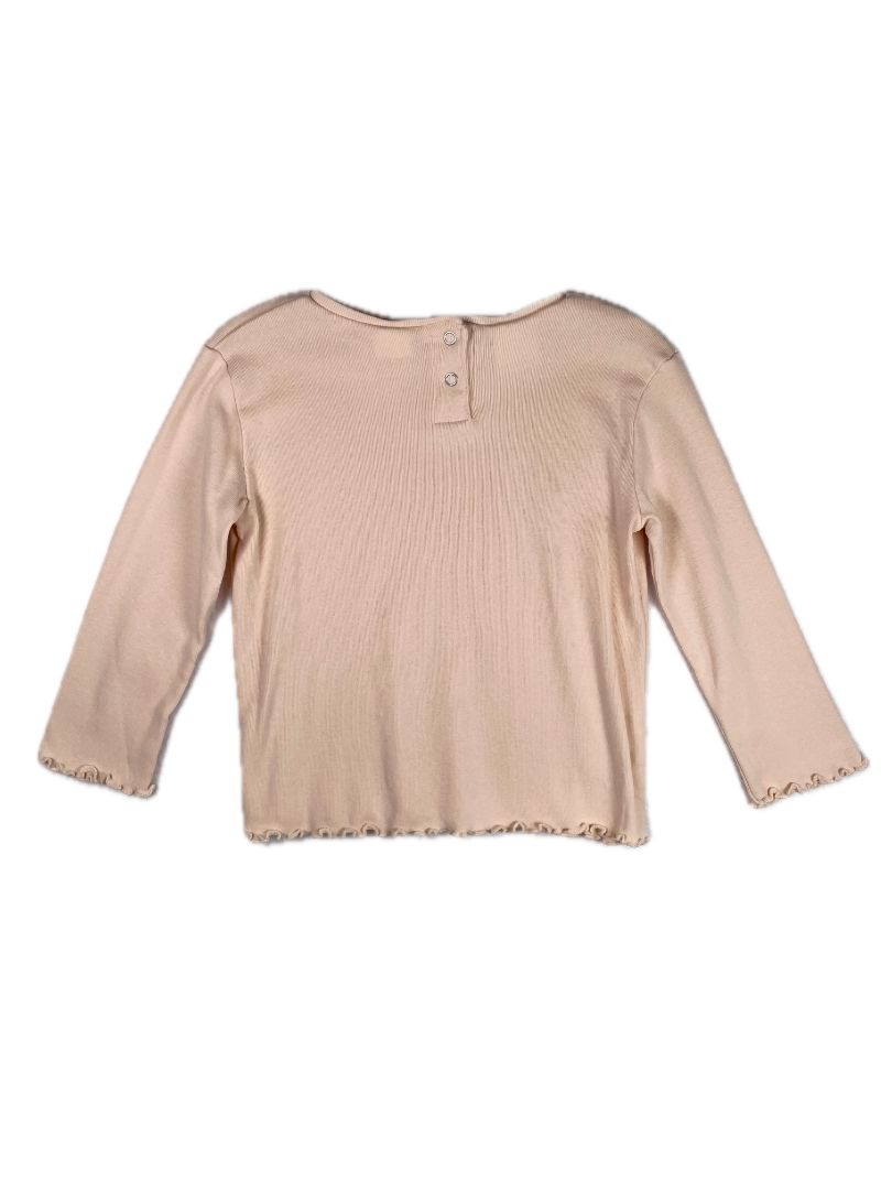 3-4, Zara, Cream, Long-sleeve shirt, ruffle hem and cuffs