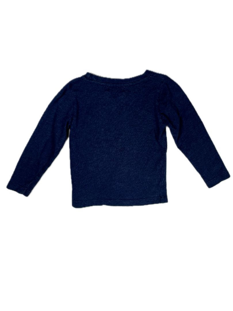2/2T, Monica + Andy, Blue, Solid long-sleeve shirt, organic cotton