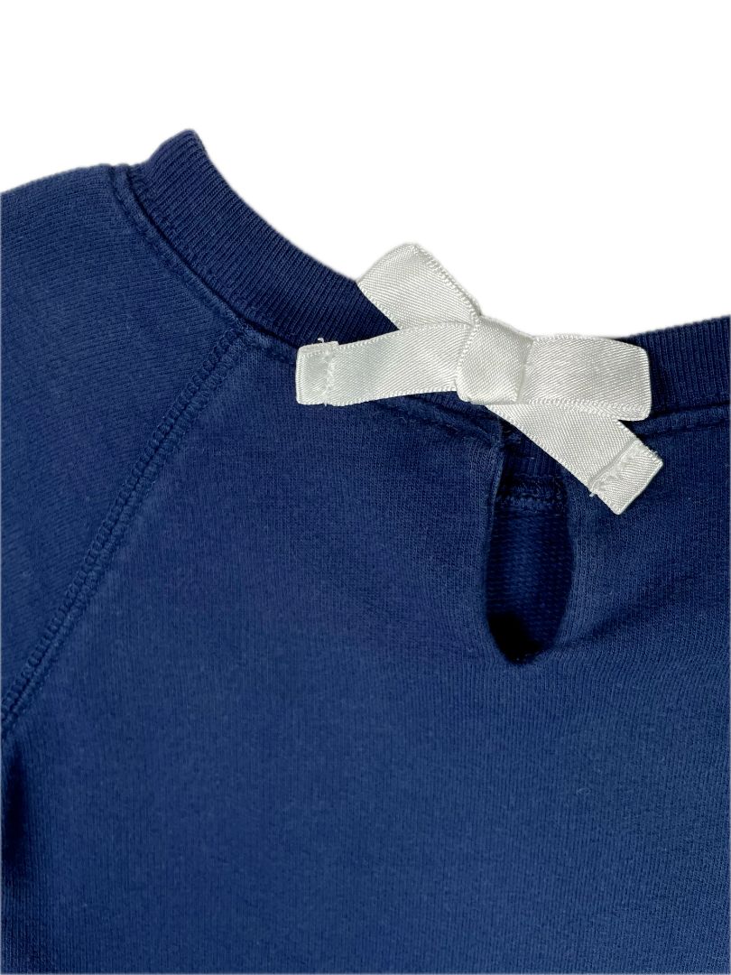 3/3T, Carter's, Blue, Long-sleeve sweatshirt dress w/ silver star tulle skirt