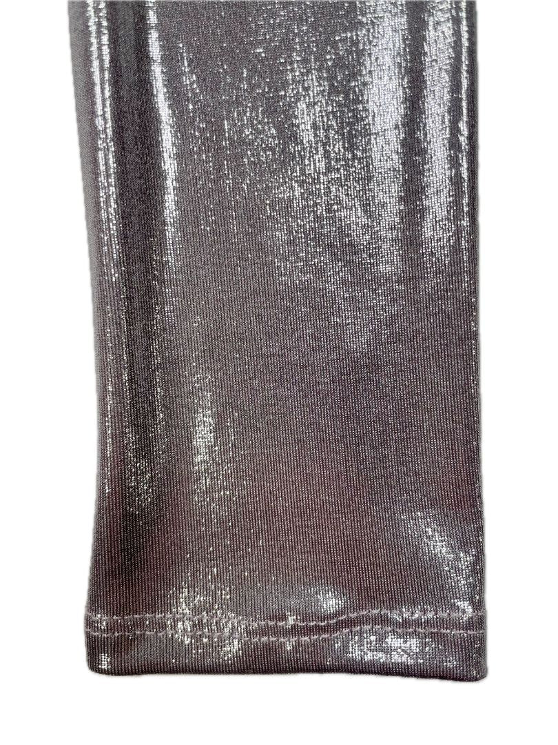 4/4T, Zara, Purple, Metallic lamé leggings