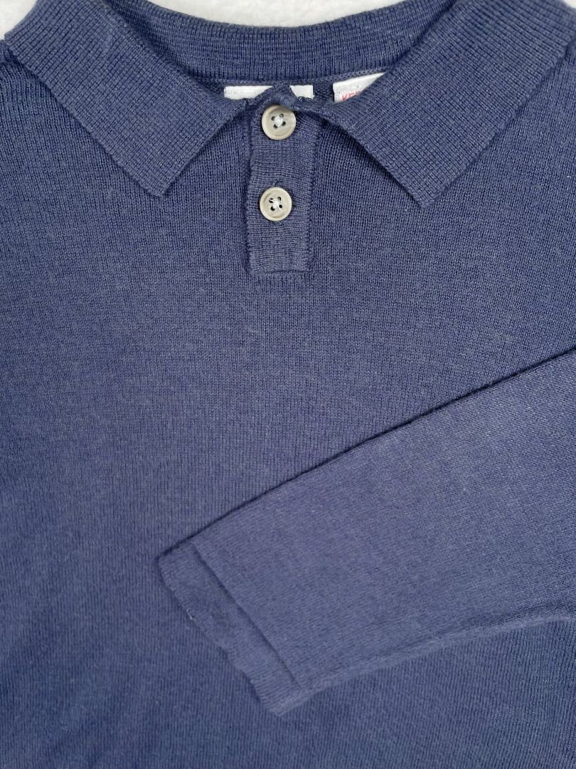 18 mo, Zara, Blue, Collared soft long-sleeve shirt