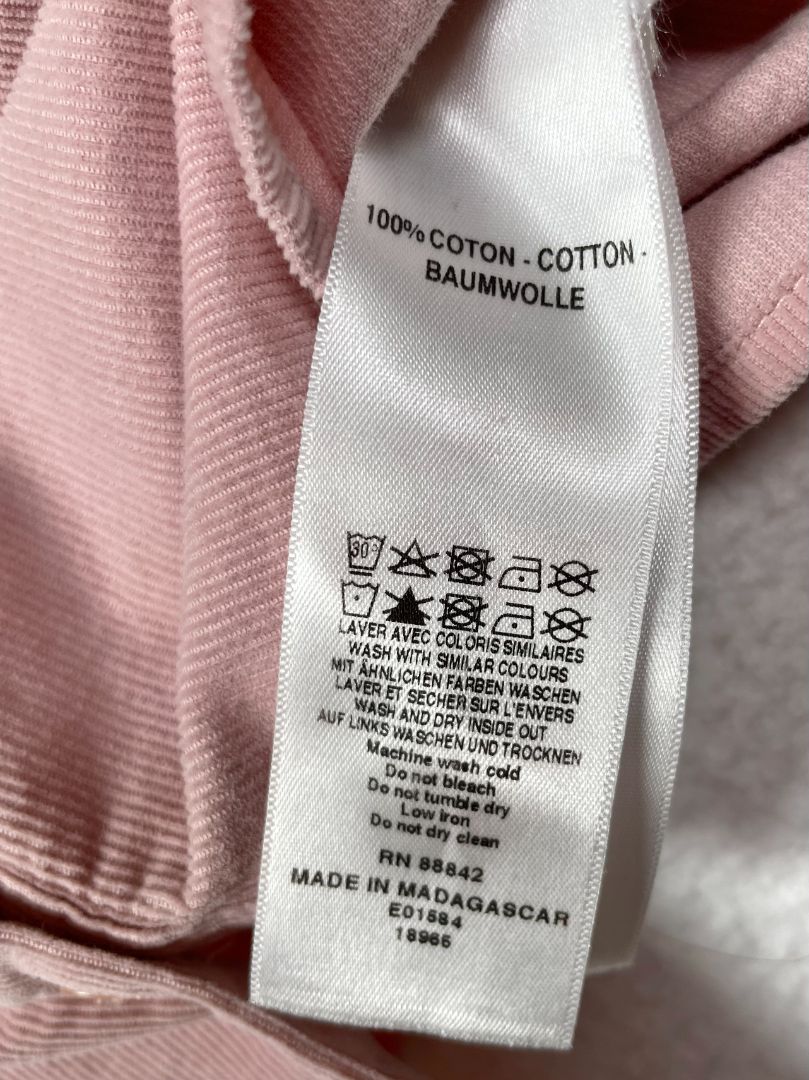 18 mo, Cyrillus, Pink, Button-up corduroy blouse, lace collar