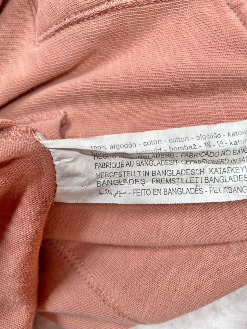 2-3, Zara, Pink, Long-sleeve henley shirt w/ pocket