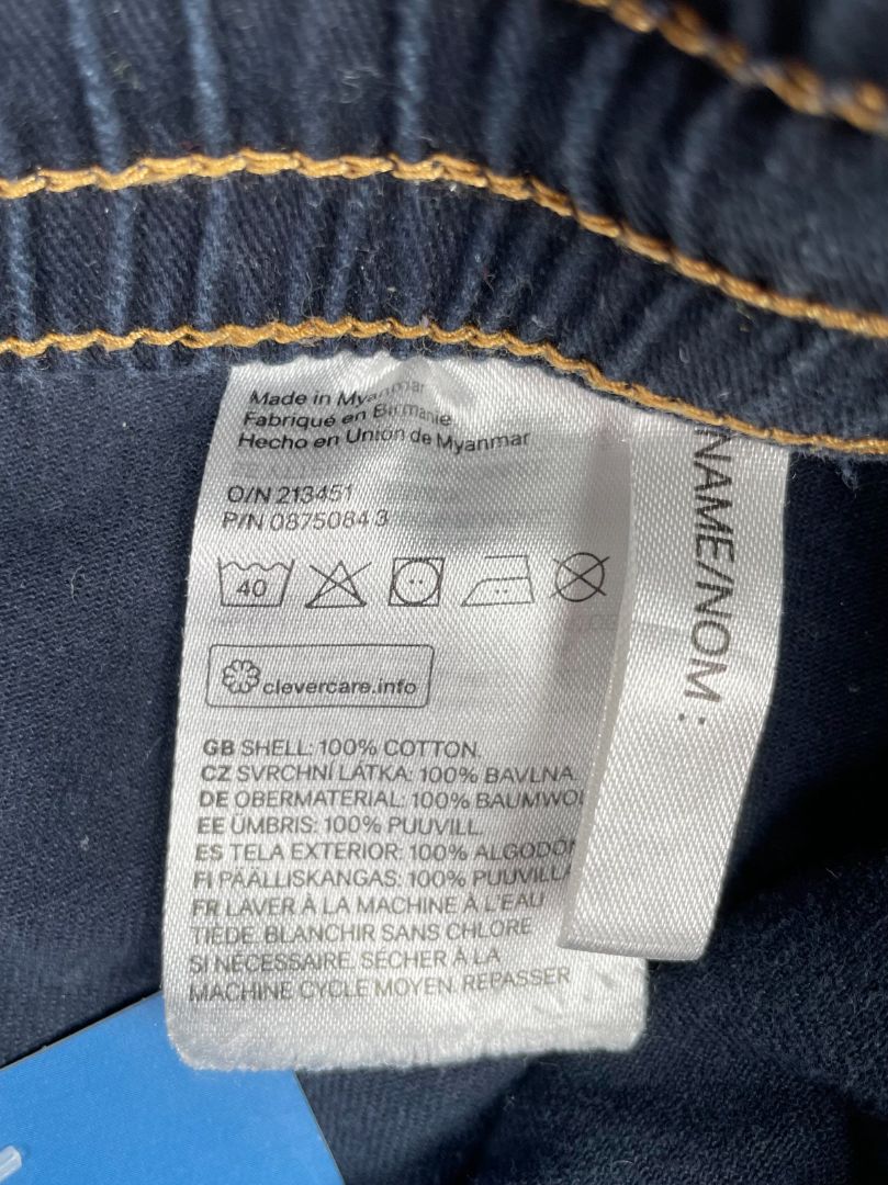 2/2T, H&M, Blue, Patterned drawstring pull-on cotton pants