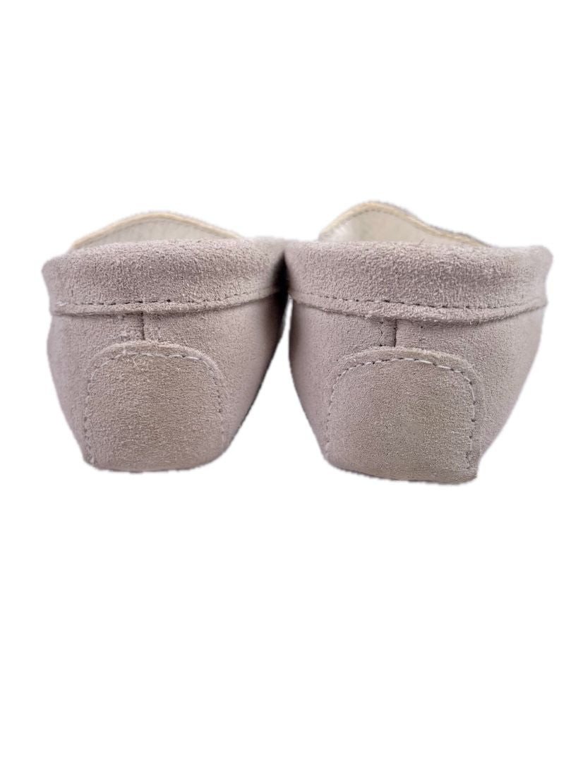 Newborn, Armani, Cream/grey, Suede driving moccasins