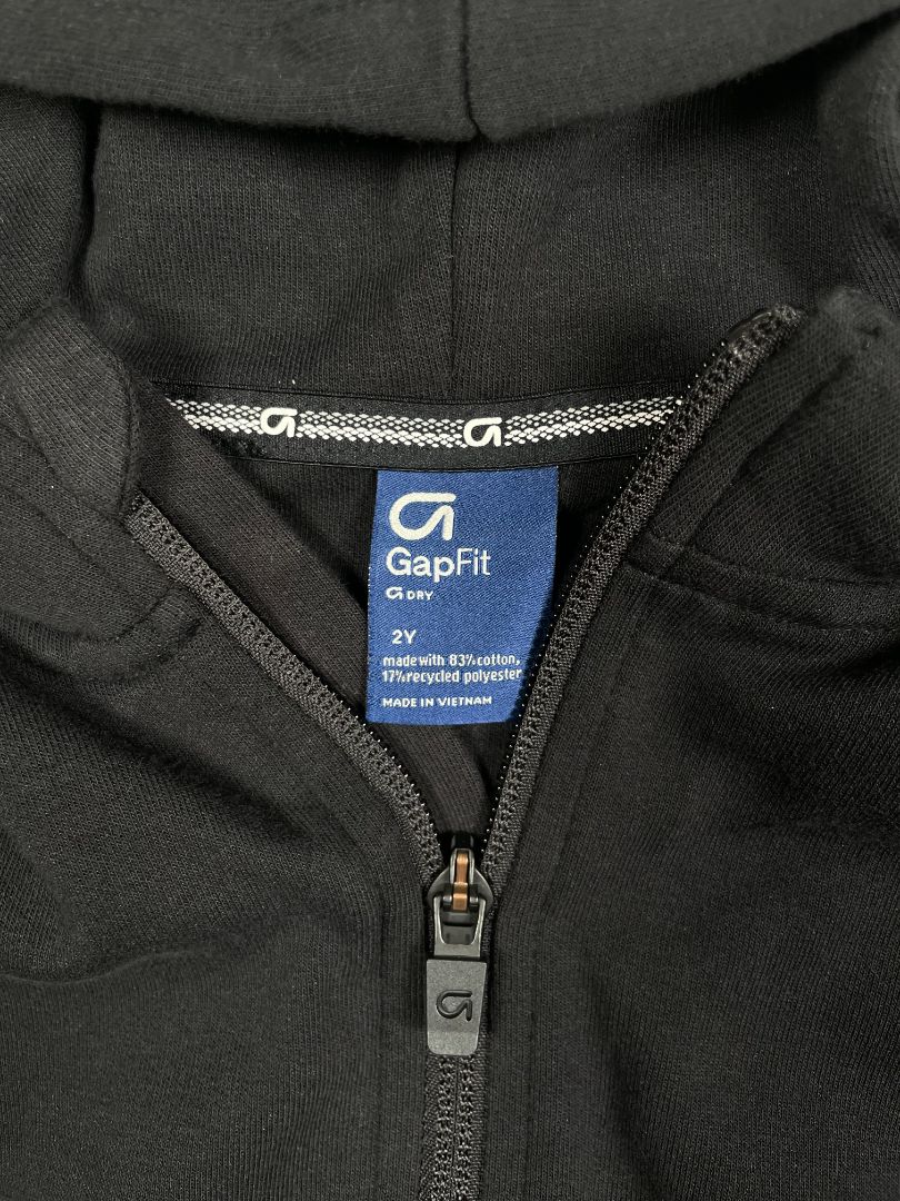 2/2T, babyGap, Black, GapFit tech zip-up jacket, dinosaur spike hood
