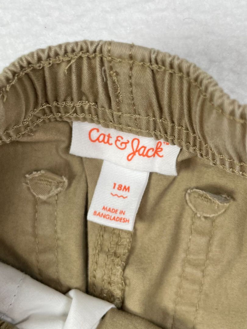 18 mo, Cat & Jack, Brown, Pull-on drawstring woven shorts