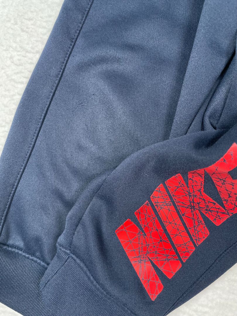 24 mo, Nike, Blue, Dri-fit pull-on sweatpants, red logo on left leg