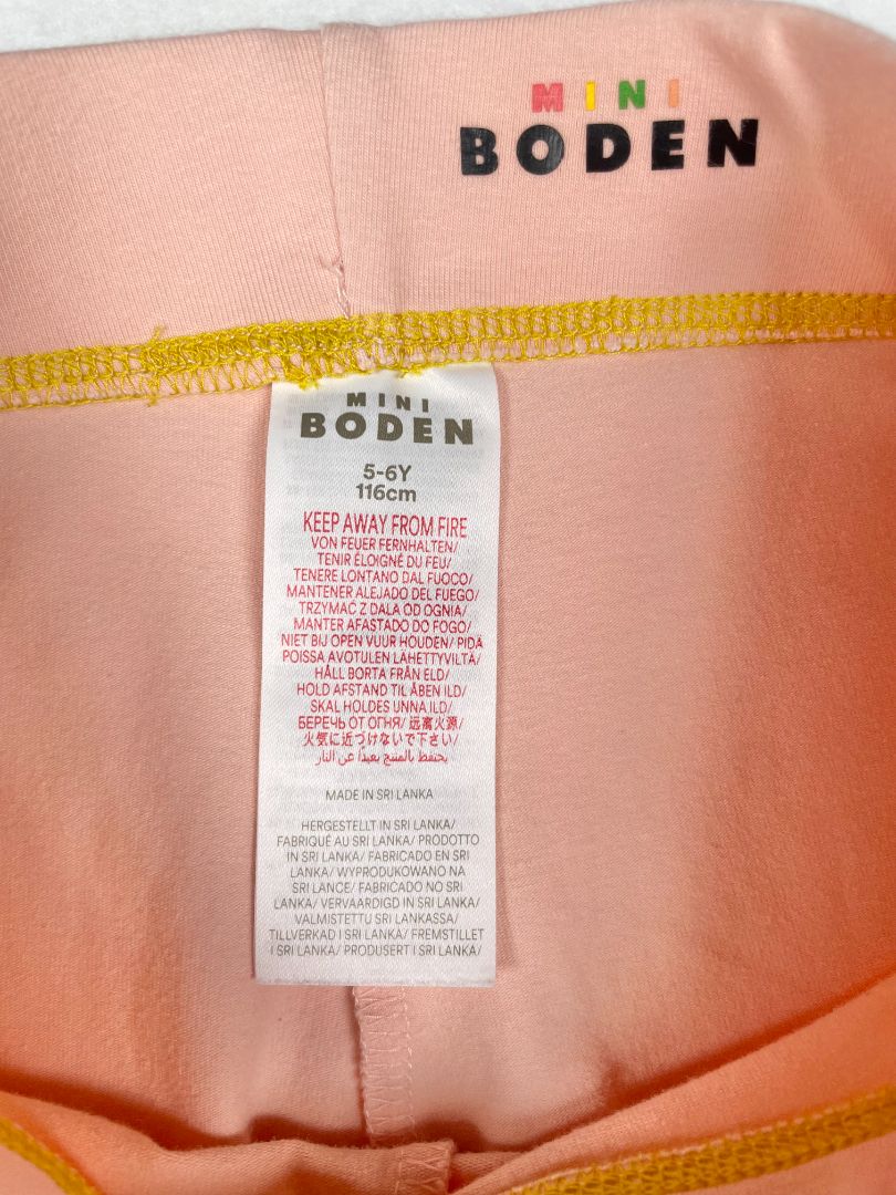 5-6, Boden, Pink, Solid cropped legging