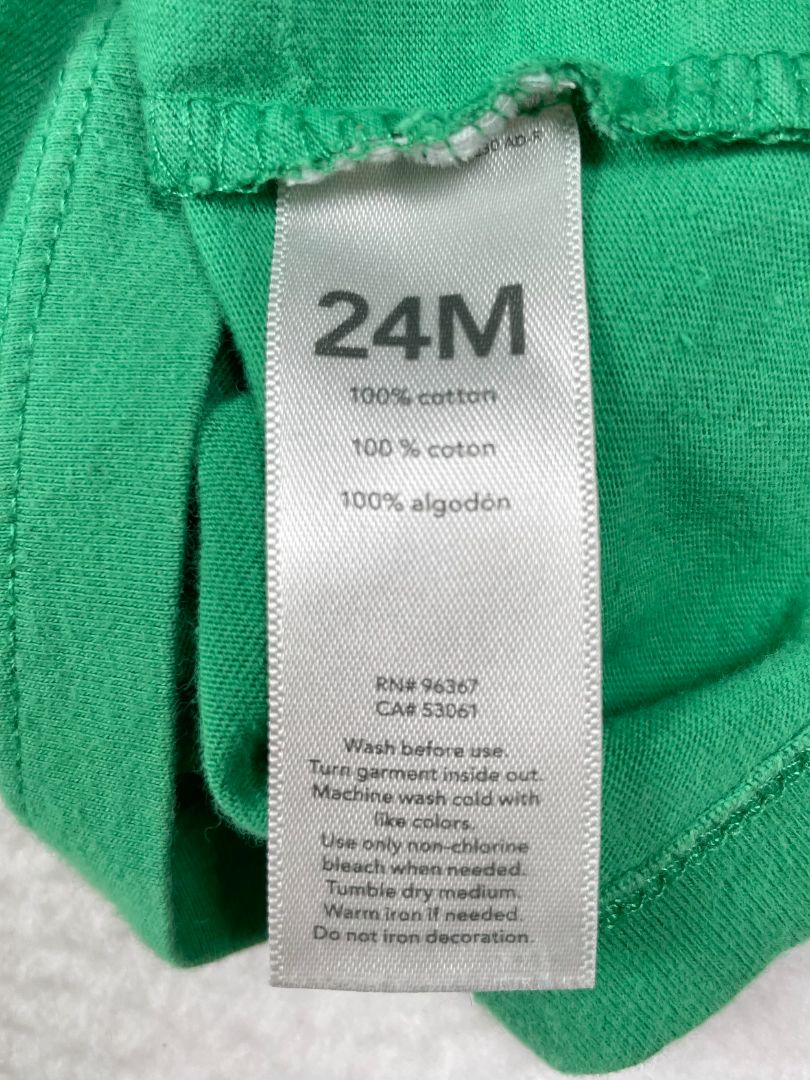 24 mo, OshKosh B'Gosh, Green, Jets graphic long-sleeve t-shirt