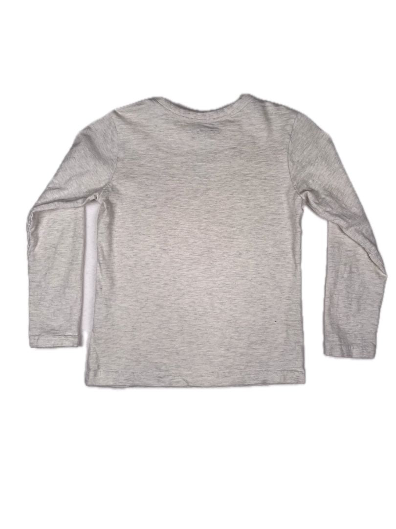 4/4T Primary, Cream, Long-sleeve shirt w/ pumpkin