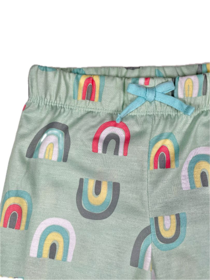 5-6, Eddie Bauer, Green, Rainbow print elastic waist pajama pants