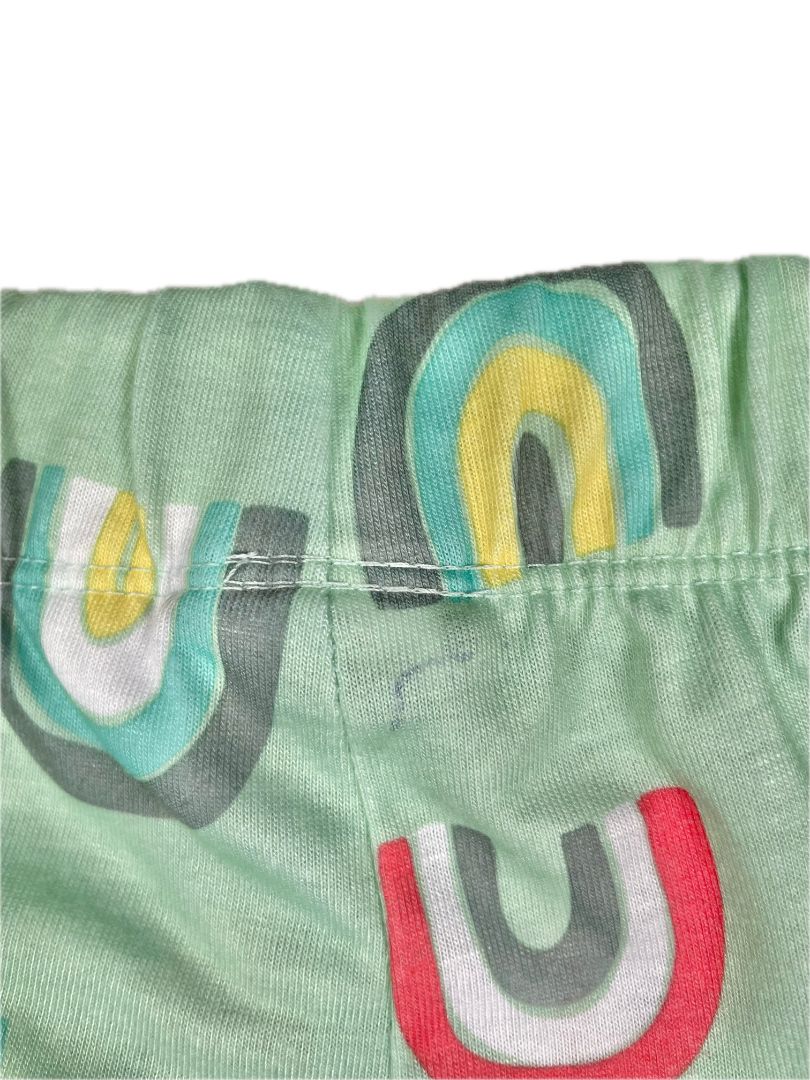 5-6, Eddie Bauer, Green, Rainbow print elastic waist pajama pants