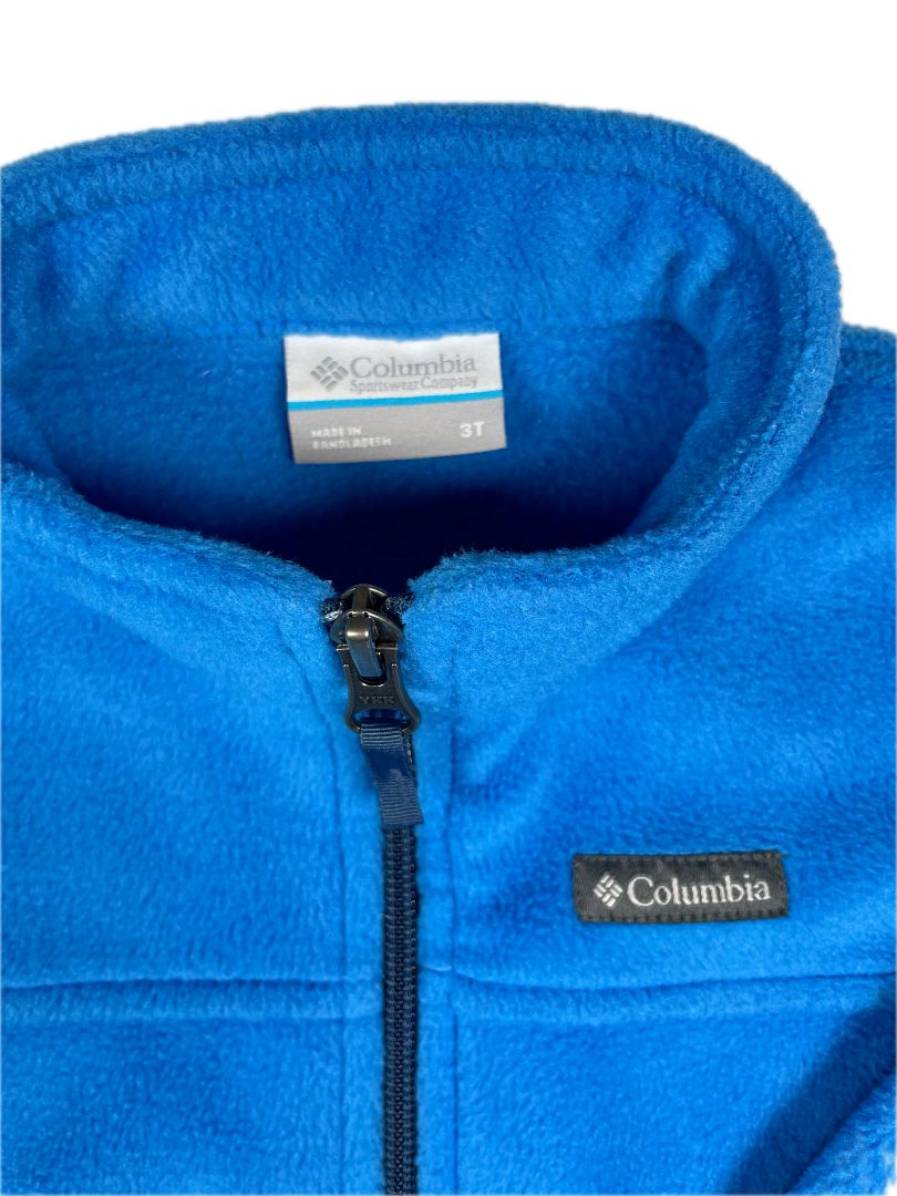3/3T Columbia, Blue, Fleece zip-up jacket