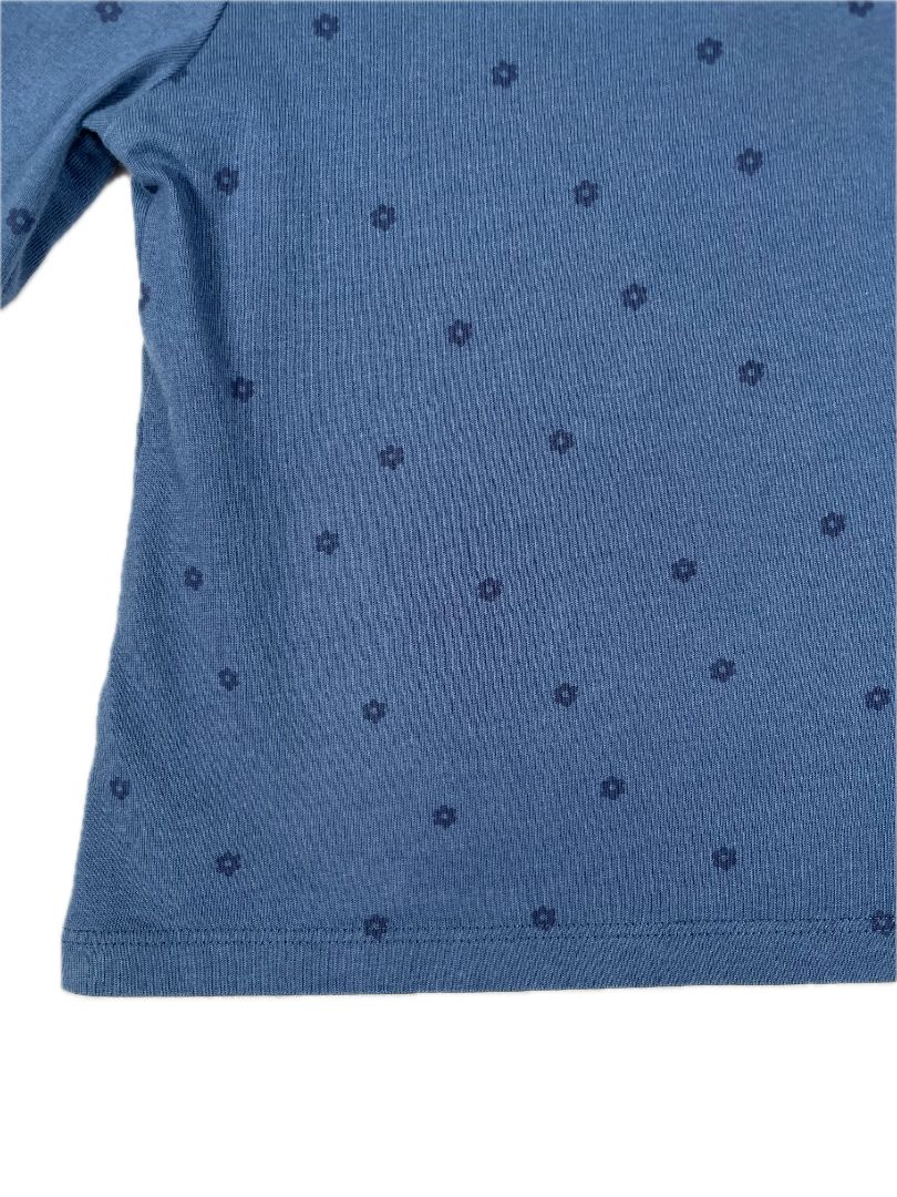 6, John Lewis & Partners, Blue, Flower pattern long-sleeved shirt