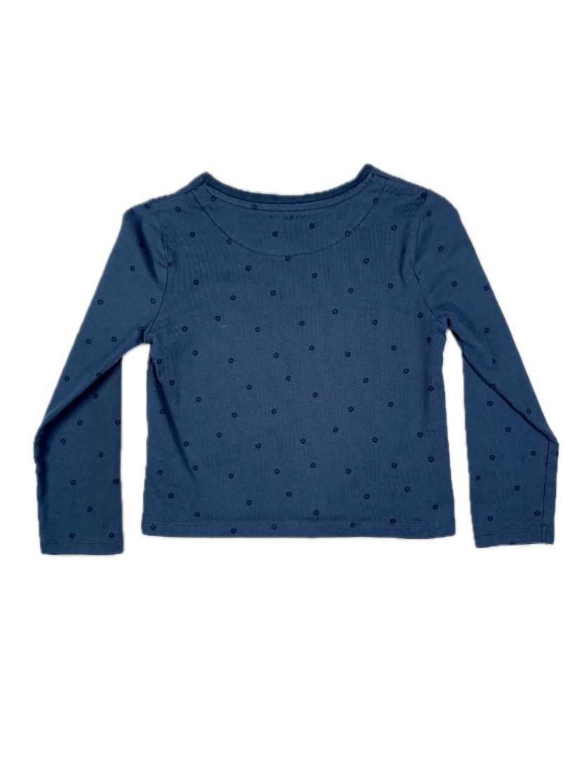 6, John Lewis & Partners, Blue, Flower pattern long-sleeved shirt