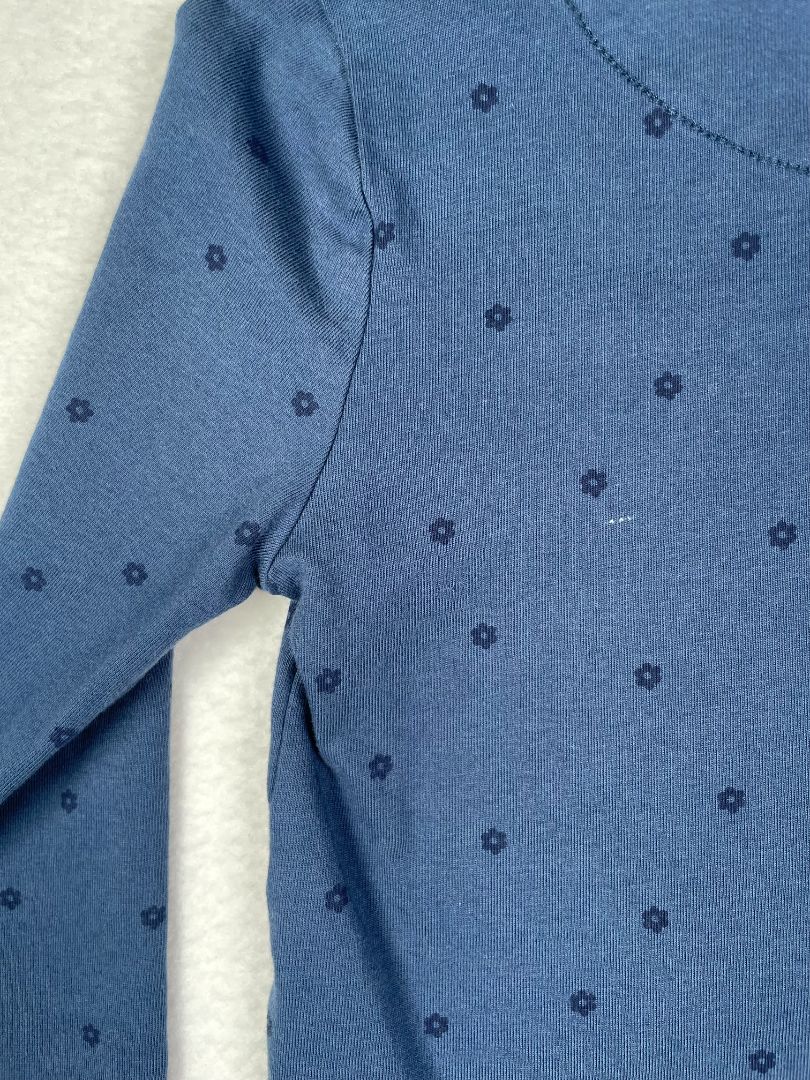 6, John Lewis & Partners, Blue, Flower pattern long-sleeved shirt