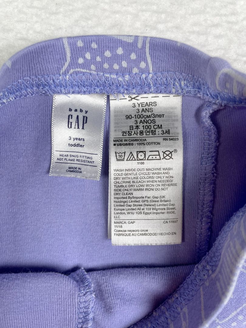 3/3T, babyGap, Purple, Cute cat print cartwheel shorts