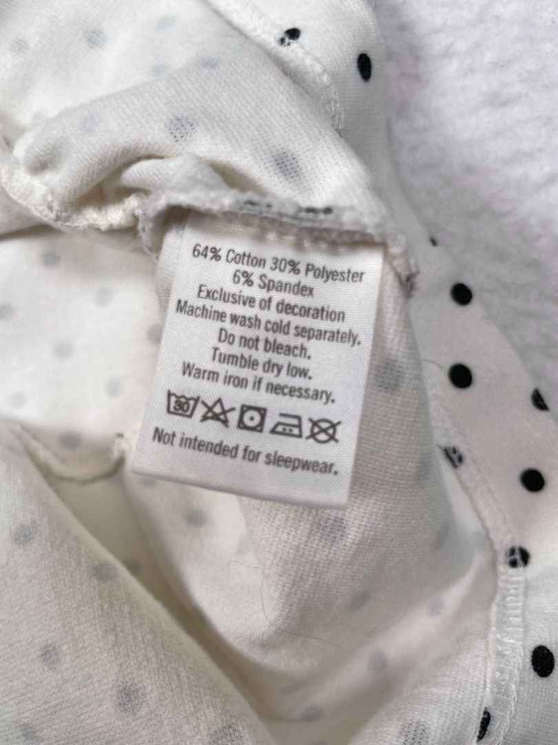 6-12 mo, Janie and Jack, White, Black polka dot cap-sleeve, drop-waist dress, striped bow and ribbon detail
