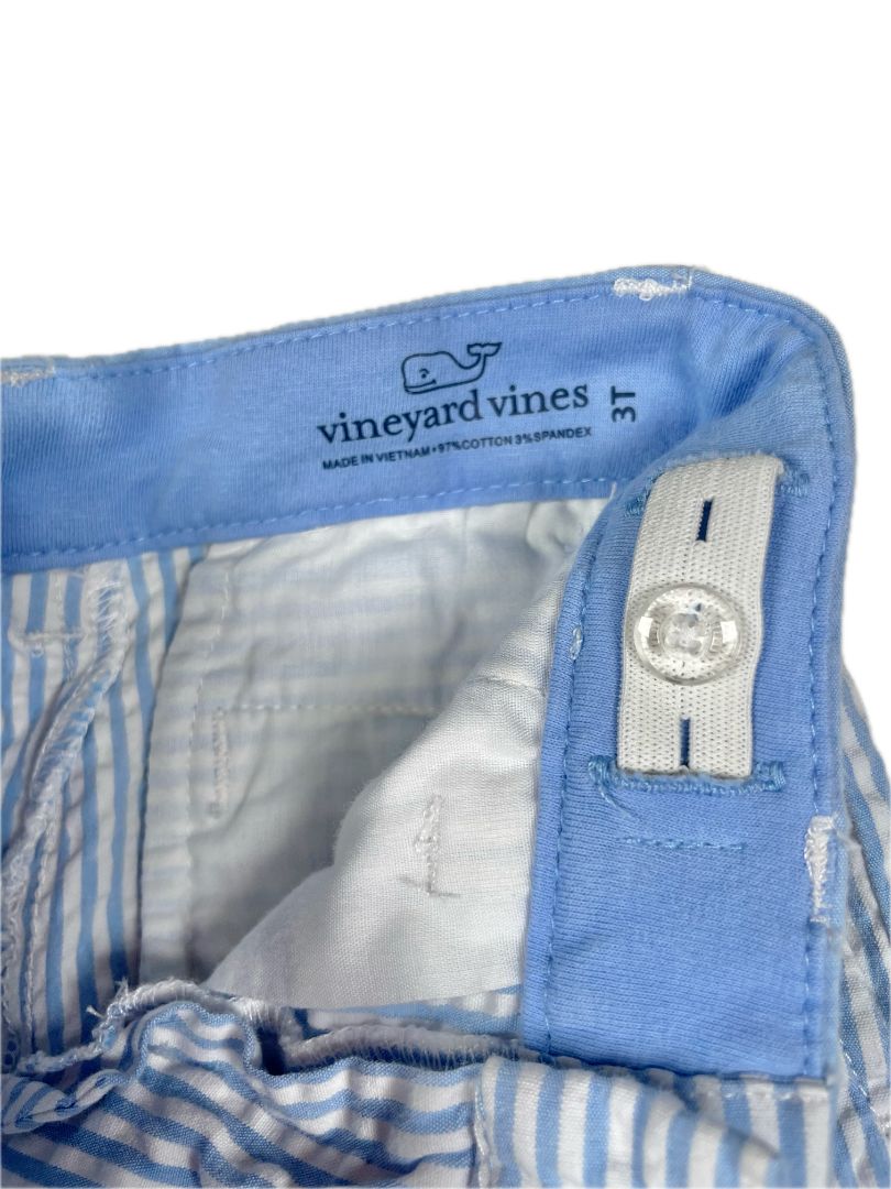 3/3T Vineyard Vines, Blue, Seersucker pants, blue/white vertical stripes
