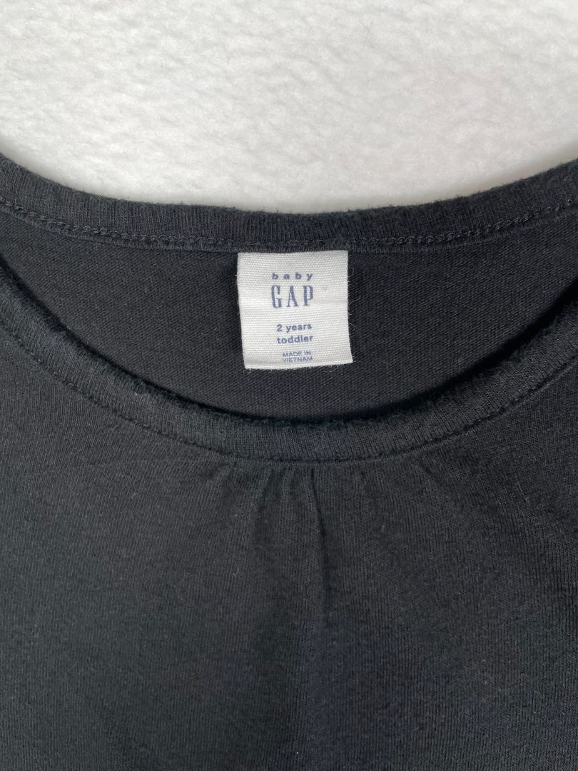 2/2T, babyGap, Black, Shirt with eyelet long-sleeves