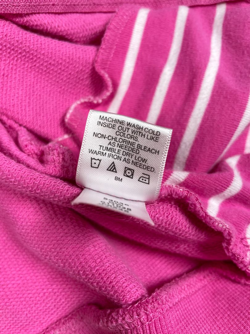 18-24 mo, Hanna Andersson, Pink, Zip-up hoodie with ears + striped leggings SET