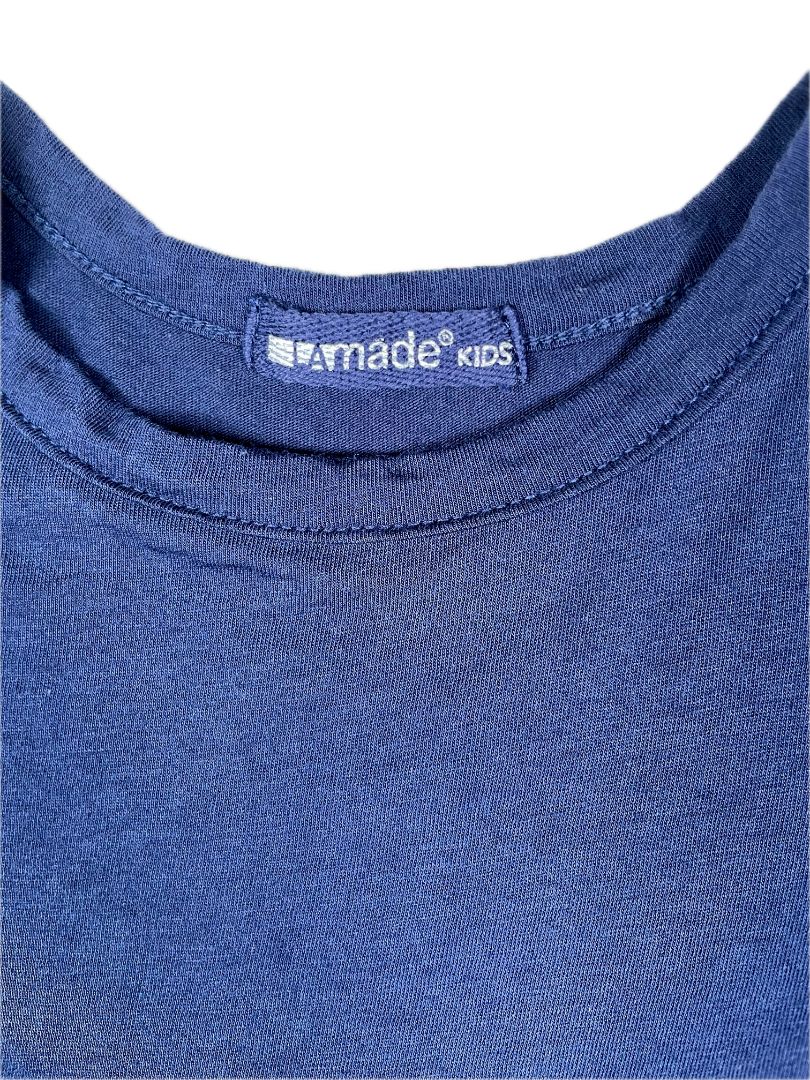 4/4T LAmade, Blue, Short-sleeve shirt w/ cutouts at shoulders, Supima cotton mix