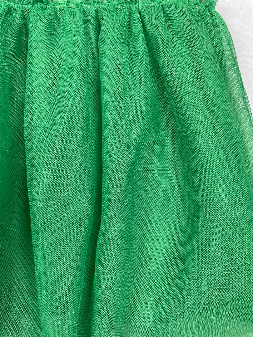 12-18 mo Hanna Andersson, Multi, Long-sleeve pink striped dress w/ green tulle skirt