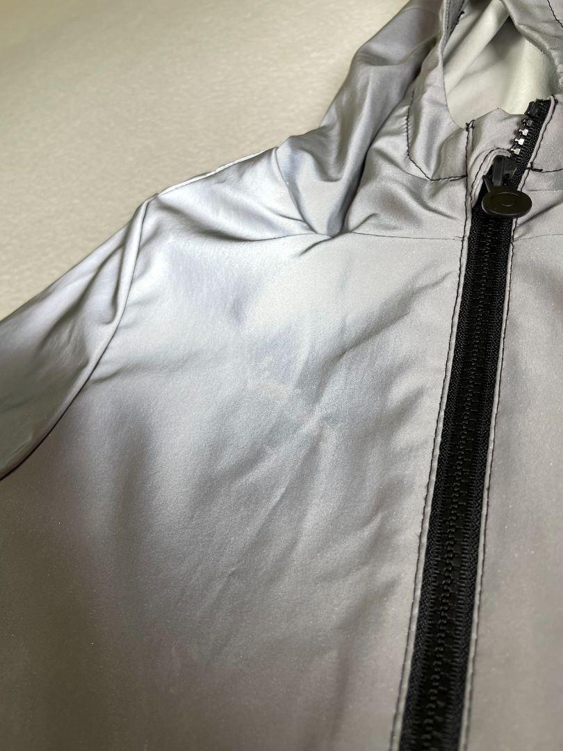 2/2T, Hunter x Target, Silver, SUPER reflective hooded rain jacket