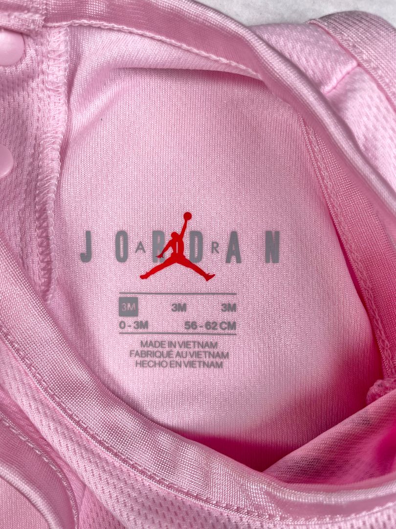 3 mo, Nike Air Jordan, Pink, Jumpman 23 Jersey Romper
