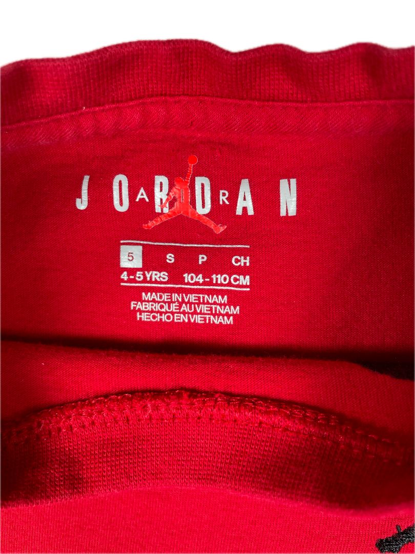 5/5T Nike Air Jordan, Red, T-shirt w/ embroidered Jumpman logo