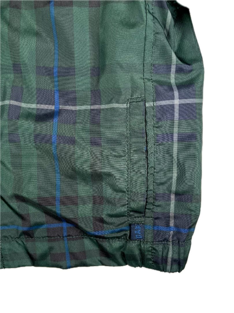 18-24 mo babyGap, Green, Plaid jersey-lined windbreaker, hooded, green/navy/blue