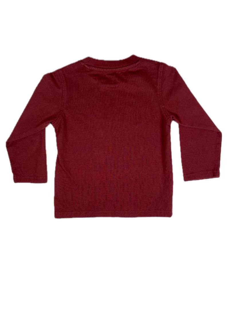2/2T G.H. Bass & Co., Brown, Long-sleeve logo t-shirt, maroon