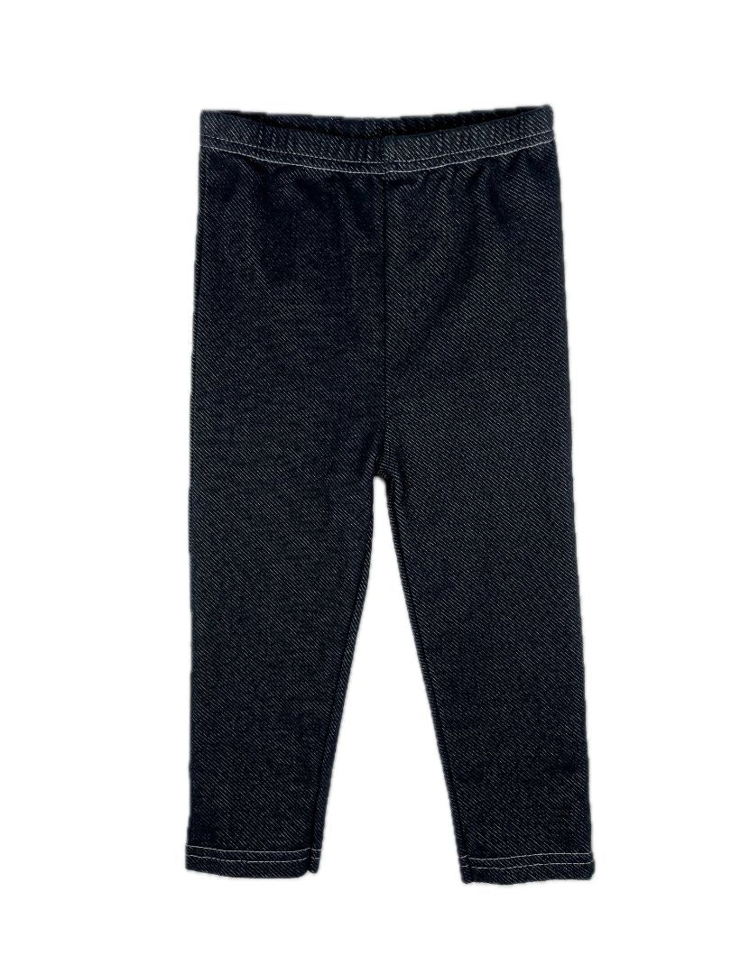 18 mo Bon Bébé, Black, Legging w/ stitched faux pockets on back
