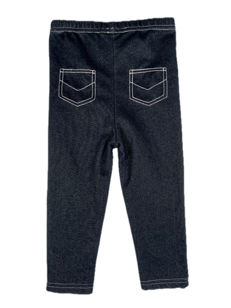 18 mo Bon Bébé, Black, Legging w/ stitched faux pockets on back