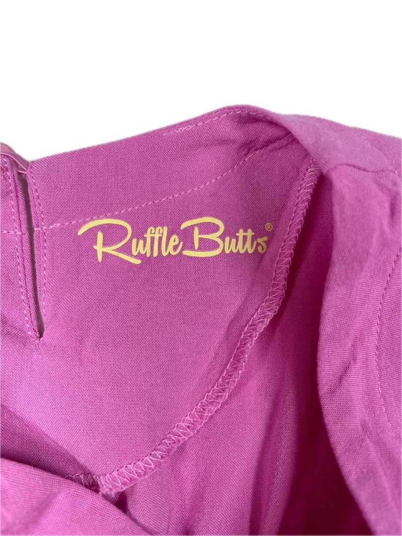 0-12 mo, Ruffle Butts, Purple, Kaftan dress w/ yellow tassels