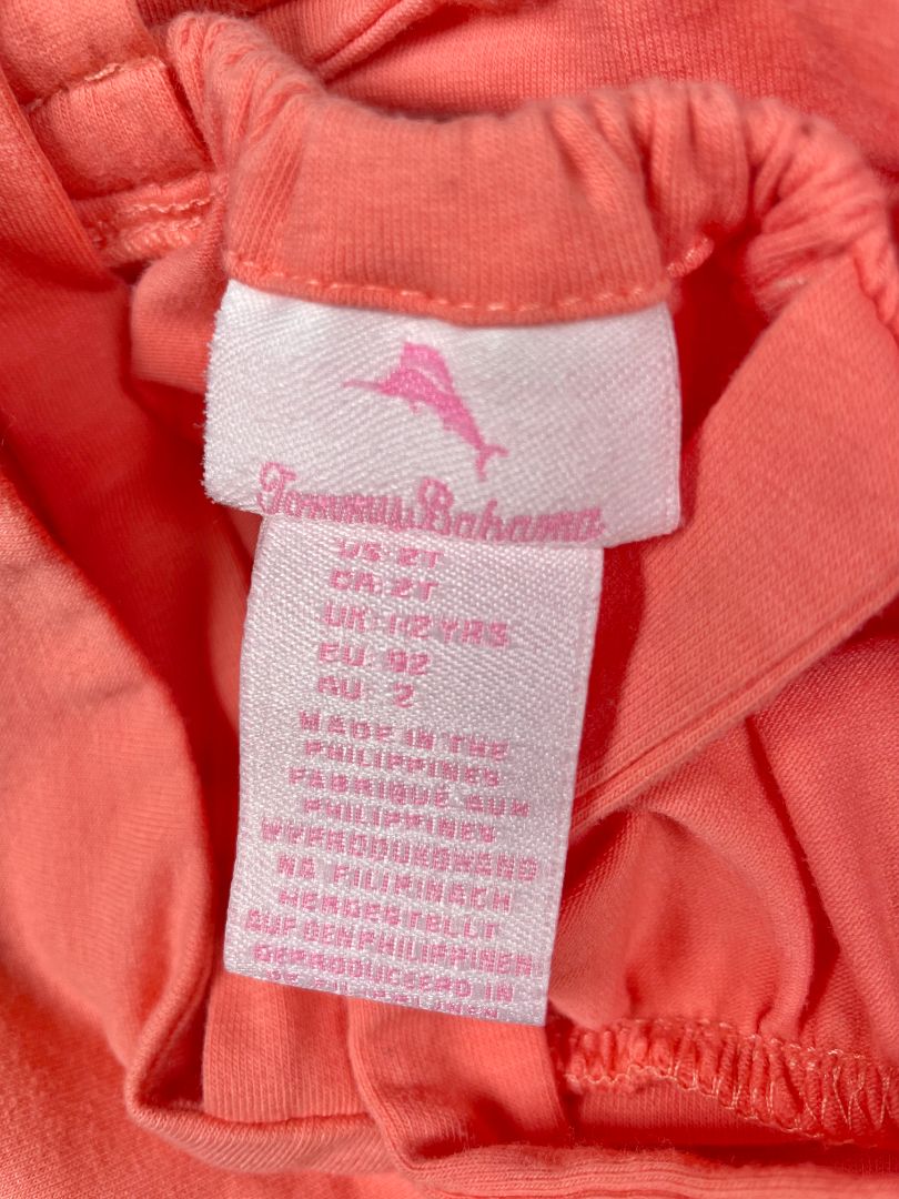2/2T, Tommy Bahama, Pink, Tiered tank top, soft cotton mix + bit of stretch
