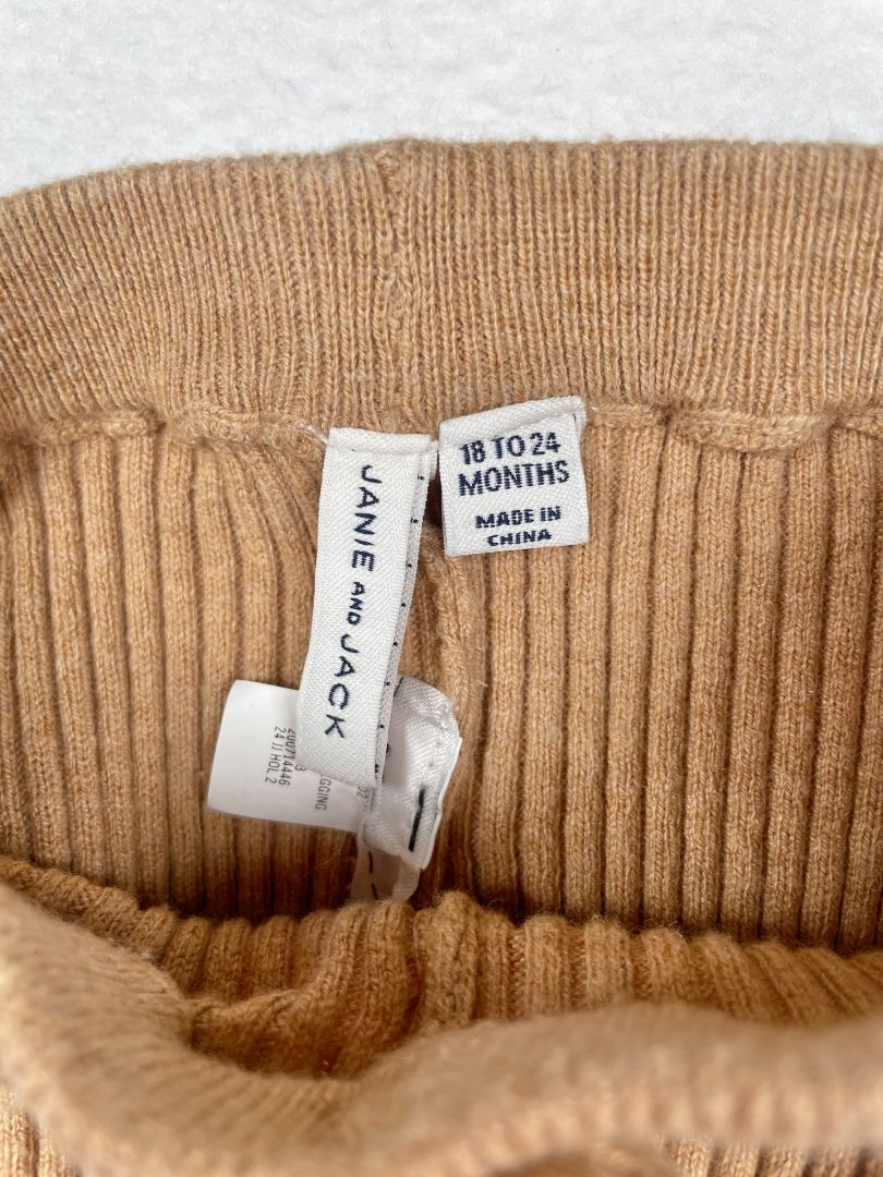 18-24 mo, Janie and Jack, Brown, Ribbed sweater leggings
