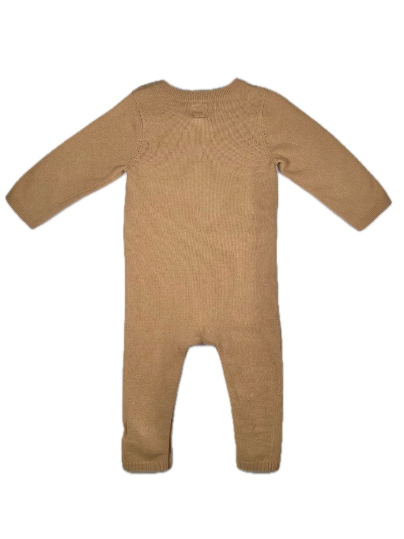 18-24 mo, babyGap, Brown, Cozy long-sleeve coverall w/ bear face, button legs