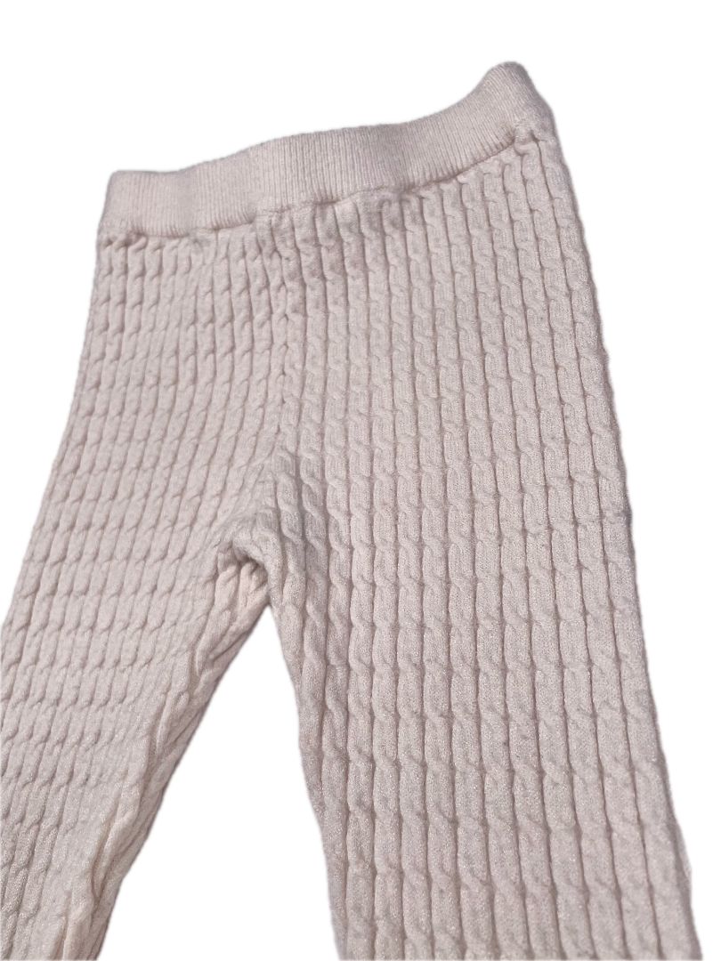 18-24 mo, Zara, Cream, Cable knit pull-on leggings