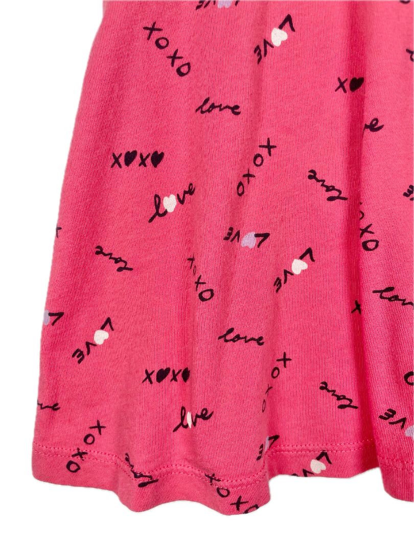 2/2T, babyGap, Pink, Long-sleeve dress w/ XOXO & Love pattern