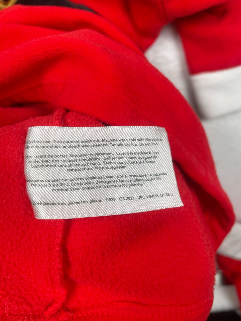 24 mo, Carter's, Red, Santa fleece long-sleeve dress + hat SET