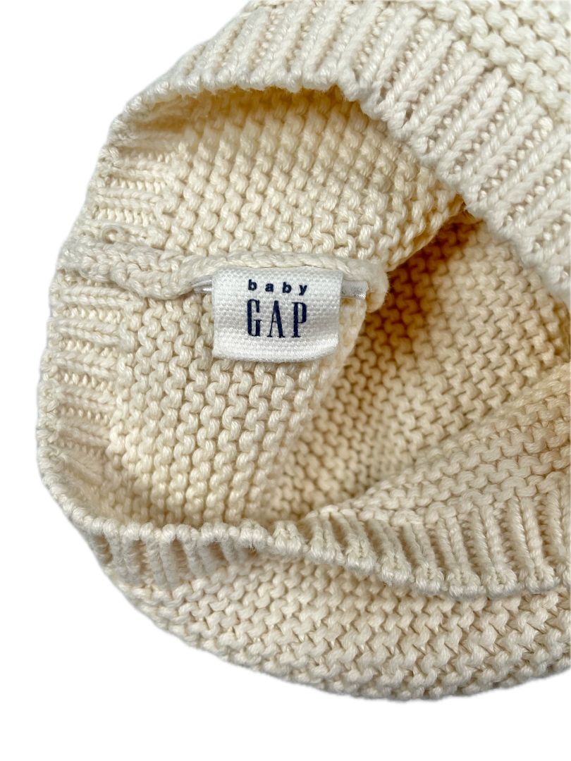 3-6 mo, babyGap, Cream, Knit beanie with ears